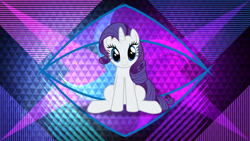 Size: 3840x2160 | Tagged: safe, artist:dashiesparkle edit, artist:laszlvfx, edit, character:rarity, species:pony, species:unicorn, female, high res, looking at you, mare, sitting, solo, wallpaper, wallpaper edit