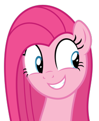 Size: 2201x2681 | Tagged: safe, artist:slb94, character:pinkamena diane pie, character:pinkie pie, species:earth pony, species:pony, cute, cuteamena, female, mare, simple background, smiling, solo, transparent background, vector