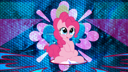 Size: 3840x2160 | Tagged: safe, artist:jhayarr23, artist:laszlvfx, edit, character:pinkie pie, species:earth pony, species:pony, cute, diapinkes, female, mare, solo, wallpaper, wallpaper edit