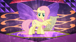 Size: 7680x4320 | Tagged: safe, artist:frownfactory, artist:laszlvfx, edit, character:fluttershy, species:pony, absurd file size, absurd resolution, female, scroll, solo, wallpaper, wallpaper edit, wing hands, wings