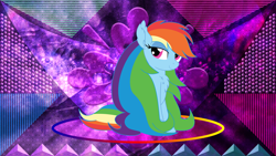Size: 3840x2160 | Tagged: safe, artist:cyanlightning, artist:laszlvfx, edit, character:rainbow dash, species:pegasus, species:pony, alternate hairstyle, female, impossibly large mane, long mane, mare, never doubt blaa6 involvement, solo, wallpaper, wallpaper edit
