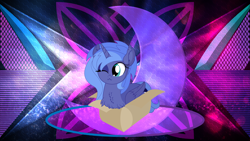 Size: 3840x2160 | Tagged: safe, artist:cyanlightning, artist:laszlvfx, edit, character:princess luna, species:alicorn, species:pony, box, female, filly, pony in a box, solo, wallpaper, wallpaper edit, woona, younger