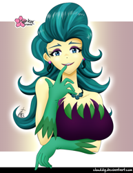 Size: 1005x1300 | Tagged: safe, artist:clouddg, character:juniper monstar, character:juniper montage, equestria girls:mirror magic, g4, my little pony: equestria girls, my little pony:equestria girls, spoiler:eqg specials, breasts, busty juniper montage, clothing, ear piercing, earring, female, gloves, jewelry, juniper monstar, necklace, piercing, solo