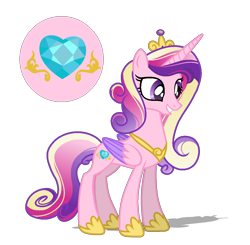 Size: 1222x1200 | Tagged: safe, artist:parclytaxel, artist:pegasister64, base used, character:princess cadance, species:alicorn, species:pony, cutie mark, female, grin, makeover, mare, simple background, smiling, solo, transparent background