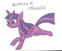 Size: 1069x872 | Tagged: safe, artist:cmara, character:twilight sparkle, character:twilight sparkle (alicorn), species:alicorn, species:pony, cute, female, galloping, mare, solo, traditional art, twiabetes