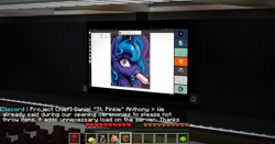 Size: 1914x1006 | Tagged: safe, artist:kp-shadowsquirrel, artist:parclytaxel, character:princess luna, species:alicorn, species:pony, blushing, female, food, mare, minecraft, popsicle, project seaponycon, ubuntu