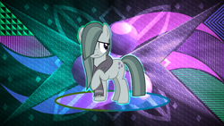 Size: 3840x2160 | Tagged: safe, artist:aeonkrow, artist:laszlvfx, edit, character:marble pie, species:earth pony, species:pony, clothing, female, mare, scarf, solo, wallpaper, wallpaper edit