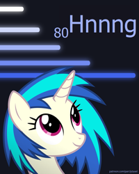 Size: 819x1024 | Tagged: safe, artist:parclytaxel, edit, editor:ushiki, character:dj pon-3, character:vinyl scratch, species:pony, species:unicorn, series:joycall6's periodic table, bust, chemistry, cute, female, fluorescent lamp, hnnng, hydrargyrum, lamp, lights, looking up, mare, mercury (element), periodic table, solo, weapons-grade cute