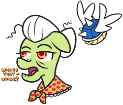 Size: 1004x856 | Tagged: safe, artist:threetwotwo32232, character:granny smith, species:earth pony, species:pony, blue shell, female, mare, mario kart, simple background, super mario bros., this will end in death, this will end in tears, this will end in tears and/or death, transparent background