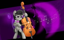 Size: 800x499 | Tagged: safe, artist:jhayarr23, character:octavia melody, species:pony, cello, female, music notes, musical instrument, solo
