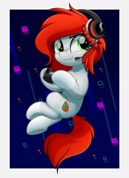 Size: 800x1105 | Tagged: safe, artist:jhayarr23, oc, oc:trashie hooves, species:earth pony, species:pony, commission, cutie mark, gamer, headset, smiling, solo