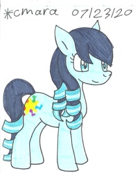Size: 727x916 | Tagged: safe, artist:cmara, character:coloratura, species:earth pony, species:pony, g4, female, mare, rara, simple background, smiling, solo, traditional art, white background