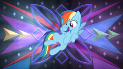 Size: 3840x2160 | Tagged: safe, artist:frownfactory, artist:laszlvfx, edit, character:rainbow dash, species:pony, g4, female, solo, wallpaper, wallpaper edit