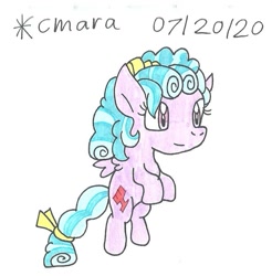 Size: 821x833 | Tagged: safe, artist:cmara, character:cozy glow, species:pegasus, species:pony, g4, bow, cozybetes, cute, female, filly, flying, hair bow, simple background, solo, traditional art, white background
