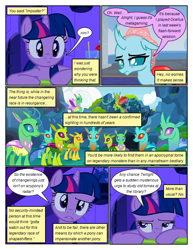 Size: 612x792 | Tagged: safe, artist:newbiespud, edit, edited screencap, screencap, character:ocellus, character:twilight sparkle, character:twilight sparkle (unicorn), species:changedling, species:changeling, species:pony, species:reformed changeling, species:unicorn, comic:friendship is dragons, g4, comic, confused, dialogue, female, mare, screencap comic