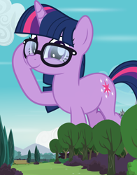 Size: 1504x1920 | Tagged: safe, artist:jhayarr23, artist:sollace, edit, editor:jaredking203, character:twilight sparkle, character:twilight sparkle (scitwi), character:twilight sparkle (unicorn), species:pony, species:unicorn, g4, my little pony:equestria girls, equestria girls ponified, female, giant pony, giant twilight sparkle, giant unicorn, glasses, macro, mare, mega giant, ponified, unicorn sci-twi, vector, vector edit