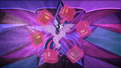 Size: 5760x3240 | Tagged: safe, artist:chrzanek97, artist:laszlvfx, character:twilight sparkle, character:twilight sparkle (alicorn), species:alicorn, species:pony, g4, absurd file size, absurd resolution, book, female, magic, solo