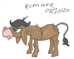 Size: 871x700 | Tagged: safe, artist:cmara, character:cranky doodle donkey, species:donkey, g4, male, simple background, solo, traditional art, white background