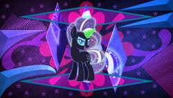 Size: 3840x2160 | Tagged: safe, artist:laszlvfx, artist:osipush, edit, character:nightmare rarity, character:rarity, species:pony, g4, female, glowing horn, horn, magic, solo, wallpaper, wallpaper edit