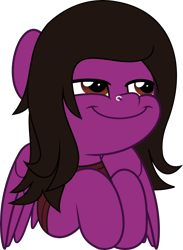 Size: 3667x5000 | Tagged: safe, artist:jhayarr23, part of a set, oc, species:pegasus, species:pony, g4, bust, clothing, commission, male, nose piercing, pierce the veil, piercing, ponified, shirt, simple background, smug, solo, stallion, t-shirt, transparent background, vic fuentes, wings, ych result