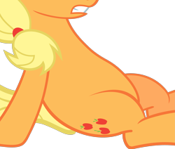 Size: 3477x2954 | Tagged: safe, artist:slb94, edit, character:applejack, species:earth pony, species:pony, g4, belly, cropped, female, high res, pictures of bellies, simple background, sitting, solo, transparent background, vector, vector edit