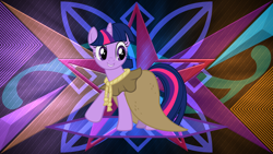 Size: 3840x2160 | Tagged: safe, artist:laszlvfx, artist:liggliluff, edit, character:clover the clever, character:twilight sparkle, species:pony, g4, solo, wallpaper, wallpaper edit