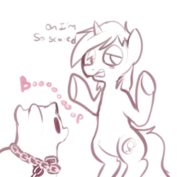 Size: 500x500 | Tagged: safe, artist:mt, oc, oc only, oc:marker pony, boop, chains, ghost, monochrome, sheet