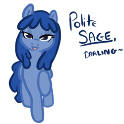 Size: 450x450 | Tagged: safe, artist:mt, oc, oc only, oc:sage (4chan), species:earth pony, species:pony, 4chan, darling, female, lidded eyes, mare, polite, sage, simple background, solo, white background