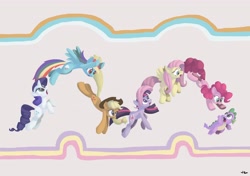 Size: 5100x3600 | Tagged: safe, artist:docwario, character:applejack, character:fluttershy, character:pinkie pie, character:rainbow dash, character:rarity, character:spike, character:twilight sparkle, mane seven, mane six