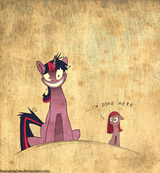Size: 800x862 | Tagged: safe, artist:foxinshadow, character:pinkamena diane pie, character:pinkie pie, character:twilight sparkle, insanity, twilight snapple