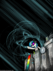 Size: 1500x2031 | Tagged: safe, artist:foxinshadow, character:dj pon-3, character:vinyl scratch, species:pony, species:unicorn, female, glowstick, solo