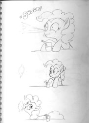 Size: 747x1024 | Tagged: safe, artist:docwario, character:pinkie pie, spit take