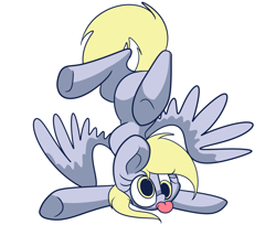 Size: 1168x954 | Tagged: safe, artist:extradan, character:derpy hooves, species:pegasus, species:pony, female, mare, solo, tongue out, underhoof