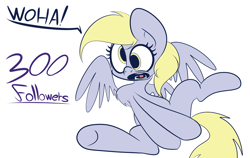 Size: 1280x810 | Tagged: safe, artist:extradan, character:derpy hooves, species:pegasus, species:pony, female, mare, solo, underhoof