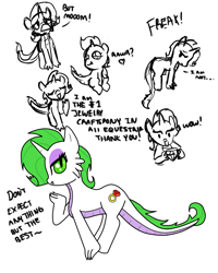 Size: 4000x5000 | Tagged: safe, artist:wickedsilly, oc, oc only, oc:regal shine, parent:rarity, parent:spike, parents:sparity, species:dracony, :>, baby, bedroom eyes, cute, d:, daughter, dragicorn, fangs, gem, heart, hybrid, interspecies offspring, looking at you, offspring, open mouth, original species, rawr, ring, sitting, smiling, teenager, whining