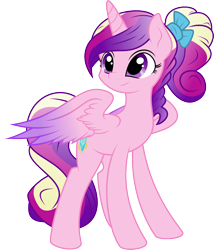 Size: 1024x1195 | Tagged: safe, artist:kp-shadowsquirrel, artist:parclytaxel, derpibooru original, character:princess cadance, female, simple background, solo, transparent background, vector, younger