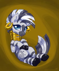 Size: 1000x1200 | Tagged: safe, artist:kp-shadowsquirrel, character:zecora, species:pony, species:zebra, cute, ear piercing, female, mare, piercing, solo