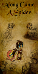 Size: 722x1400 | Tagged: safe, artist:foxinshadow, character:apple bloom, character:doctor whooves, character:fluttershy, character:time turner, character:twilight sparkle, character:zecora, species:earth pony, species:pegasus, species:pony, species:unicorn, species:zebra, fanfic:doctor whooves - the series, g4, commission, cover art, fanfic, fanfic art, female, male, mare, stallion, steampunk