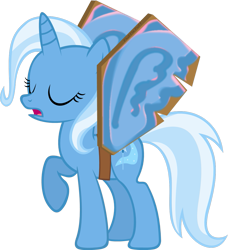 Size: 985x1079 | Tagged: safe, artist:zacatron94, character:trixie, species:pony, species:unicorn, fake wings, female, mare, simple background, solo, transparent background, vector