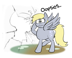 Size: 800x640 | Tagged: safe, artist:acesential, character:derpy hooves, species:pegasus, species:pony, g4, breaking the fourth wall, female, fourth wall, mare, solo