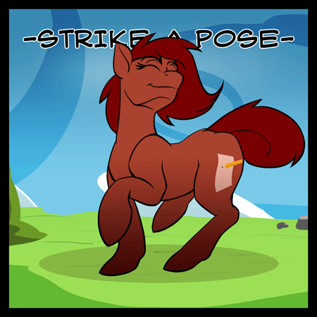 Size: 450x450 | Tagged: safe, artist:acesential, oc, oc only, oc:penny, species:earth pony, species:pony, g4, animated, butt, cute, dancing, dock, eyes closed, female, gif, headbob, madonna, mare, ocbetes, plot, pose, raised hoof, raised leg, smiling, solo, tumblr, underhoof