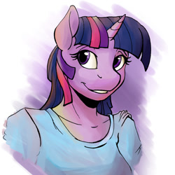 Size: 1200x1200 | Tagged: safe, artist:acesential, character:twilight sparkle, species:anthro, g4, solo