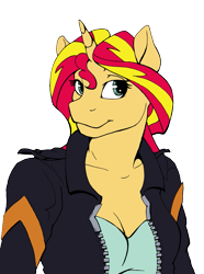 Size: 893x1200 | Tagged: safe, artist:acesential, character:sunset shimmer, species:anthro, g4, my little pony:equestria girls, solo