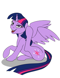 Size: 927x1200 | Tagged: safe, artist:acesential, character:twilight sparkle, character:twilight sparkle (alicorn), species:alicorn, species:pony, g4, behaving like a dog, ear scratch, majestic as fuck, scratching, solo