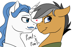 Size: 1000x647 | Tagged: safe, artist:acesential, character:fancypants, character:quibble pants, species:pony, ship:pantspants, g4, boop, crack shipping, floppy ears, gay, male, noseboop, nuzzling, shipping, smiling, stallion