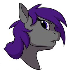 Size: 1200x1200 | Tagged: safe, artist:acesential, oc, oc only, oc:sonar amethyst, species:bat pony, species:pony, g4, heterochromia, looking at you, pony face, solo, unsure