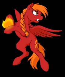Size: 677x800 | Tagged: safe, artist:acesential, oc, oc only, oc:firestorm, species:pegasus, species:pony, g4, fireball, solo