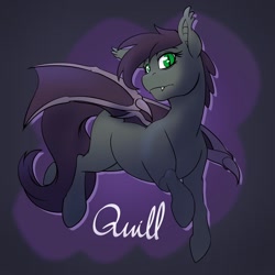 Size: 1400x1400 | Tagged: safe, artist:acesential, oc, oc:quill, species:bat pony, species:pony, g4, female, mare