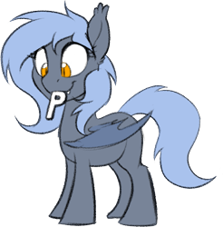 Size: 631x641 | Tagged: safe, artist:acesential, oc, oc only, oc:panne, species:bat pony, species:pony, g4, bat pony oc, ear fluff, female, mare, mouth hold, p, simple background, solo, transparent background