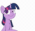 Size: 800x720 | Tagged: safe, artist:acesential, character:twilight sparkle, character:twilight sparkle (unicorn), species:pony, species:unicorn, g4, animated, female, gun, handgun, hoof hold, m1911, mare, oh no, pistol, simple background, solo, sound, we are doomed, weapon, webm, white background, xk-class end-of-the-world scenario